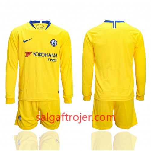 Chelsea Fodboldtrøjer Børn Udebanesæt 2018/19 Langærmet Chelsea Fodboldtrøjer Børn Udebanesæt 2018/19 Langærmet